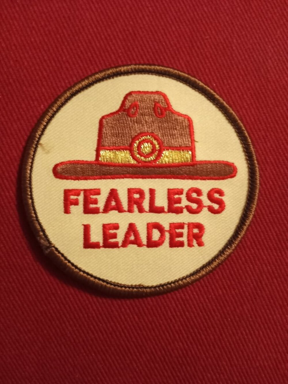 Fearless Leader Girl Scout embroidered patch applique